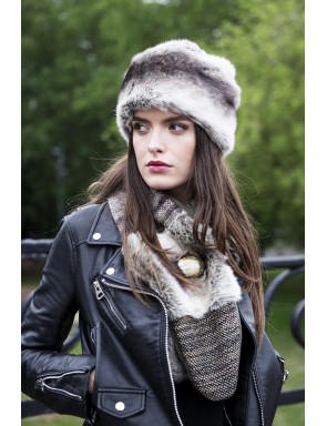 Faux fur Clara crossed scarf