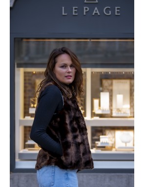 Gilet en Fausse Fourrure Lison